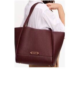 Kate Spade Gramercy Medium Tote Bag Cordovan Pebbled Leather Dual Strap NWT